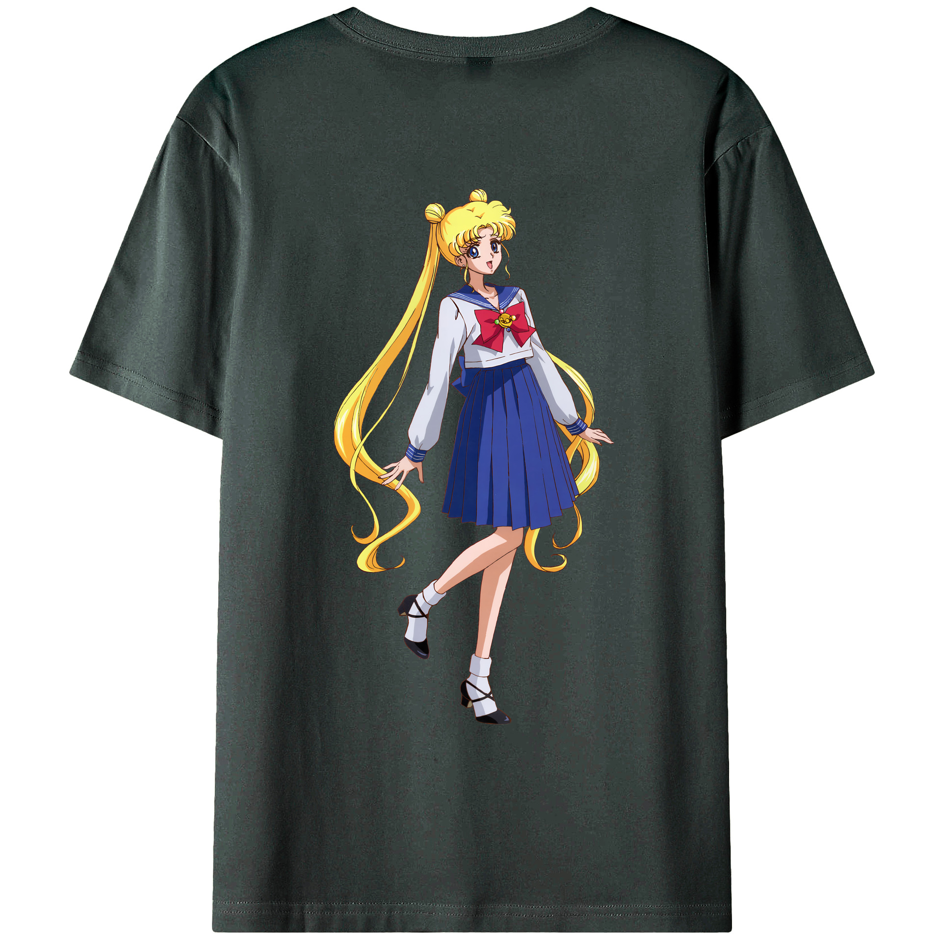 （画像用） 美少女戦士セーラームーン 愛野 美奈子 あいの みなこ Sailor Moon Aino Minako 綿100％ メンズ半袖Tシャツ（バックプリント） 通気性